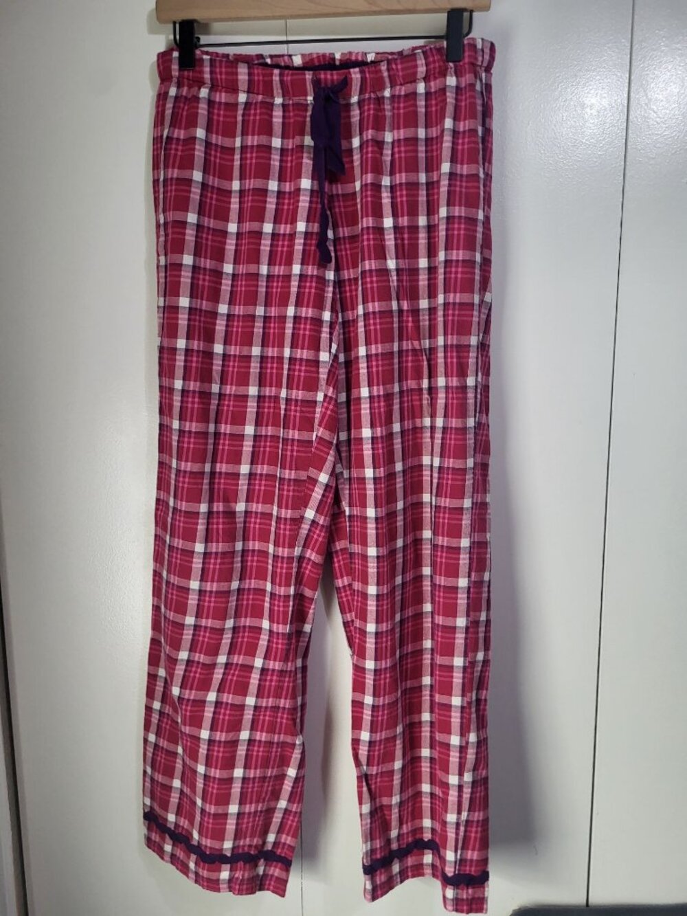 Victoria's Secret Womens S Two Piece Plaid Pajama Set Pink Purple y2k Lounge - Picture 6 of 11